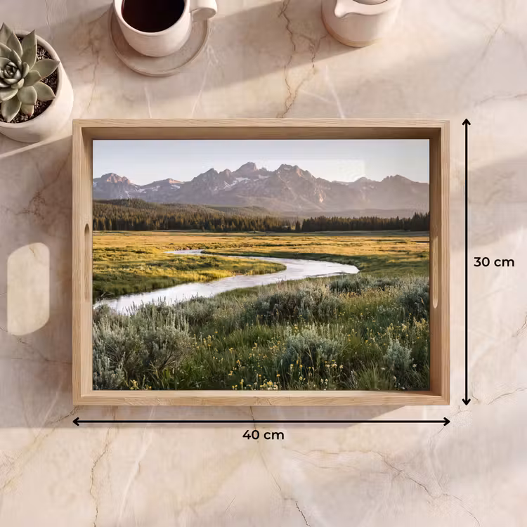 Dienblad - Berglandschap - Rivier - Bos — 9