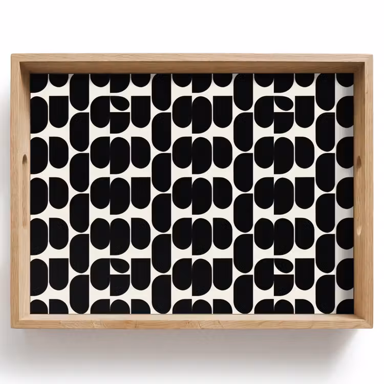 Dienblad - Modern - Patroon - Zwart — 1