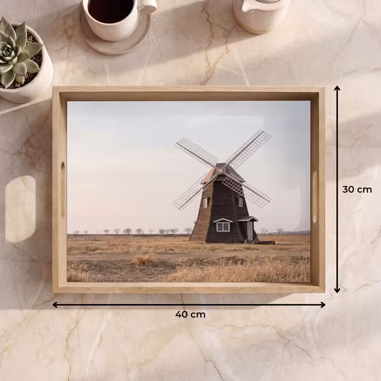 Dienblad - Windmolens - Landschap - Veld — 9
