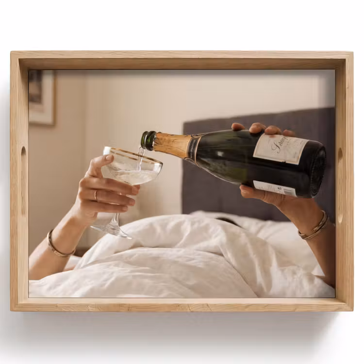 Dienblad - Champagne - Bed - Bubbels — 1