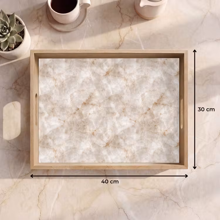 Dienblad - Beige Marmer — 9
