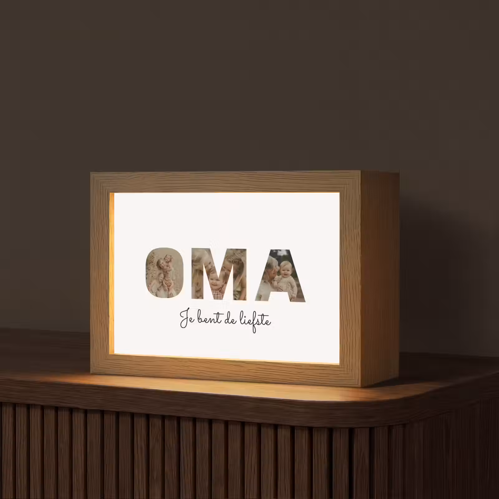 Gepersonaliseerde Lightbox - Oma - Lettercollage — 1