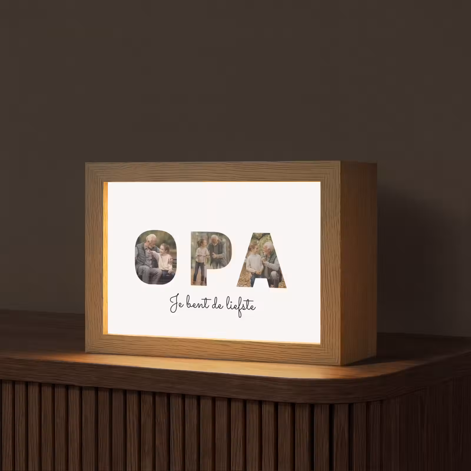 Gepersonaliseerde Lightbox - Opa - Lettercollage — 1