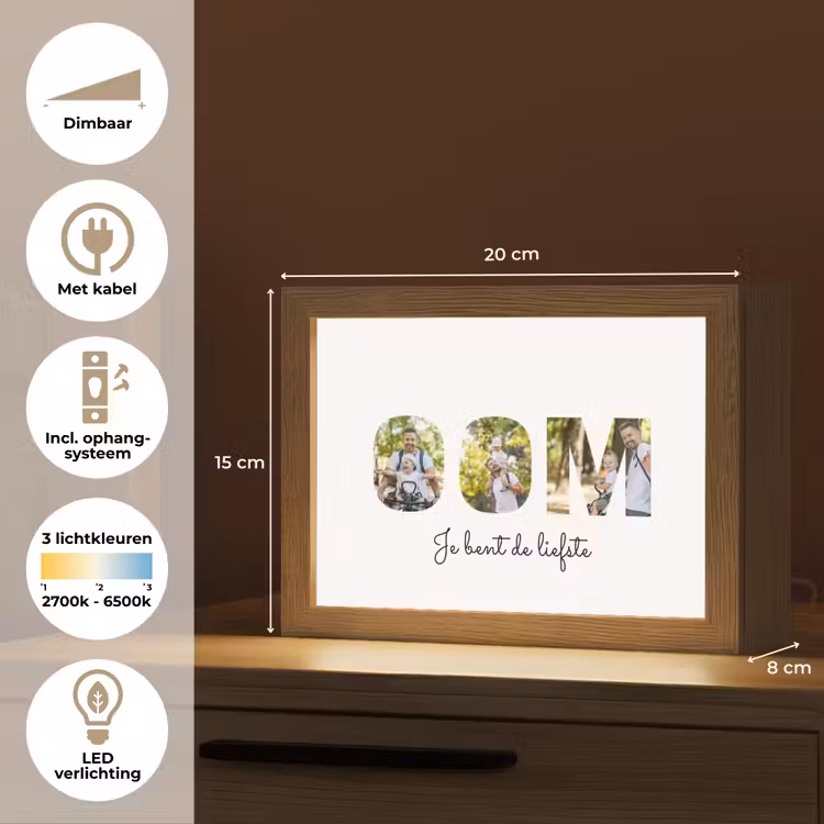 Gepersonaliseerde Lightbox - Oom - Lettercollage — 6