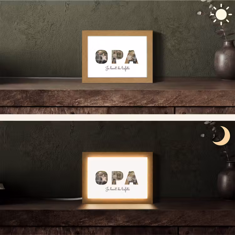Gepersonaliseerde Lightbox - Opa - Lettercollage — 5
