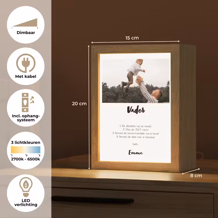 Gepersonaliseerde Lightbox - Betekenis Papa — 7