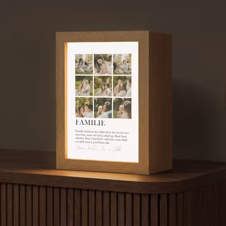 Gepersonaliseerde Lightbox - Familie - Fotocollage — 1