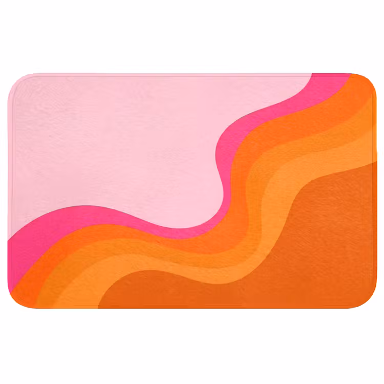 Badmat - Retro - Waves - Kleurrijk — 1