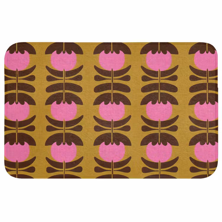 Wc Mat - Abstract - Bloemen - Roze — 1