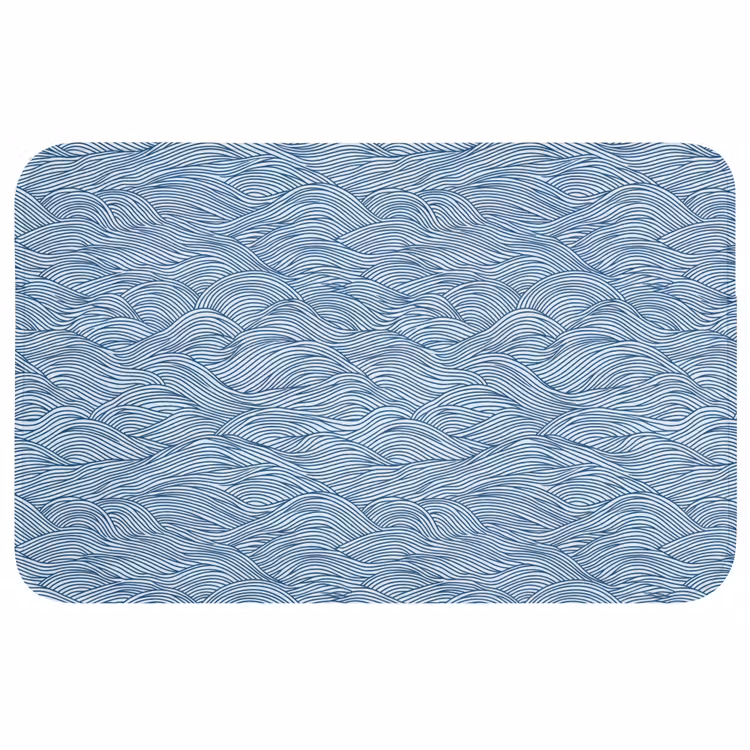 Wc Mat - Golven - Ritmisch - Blauw — 1