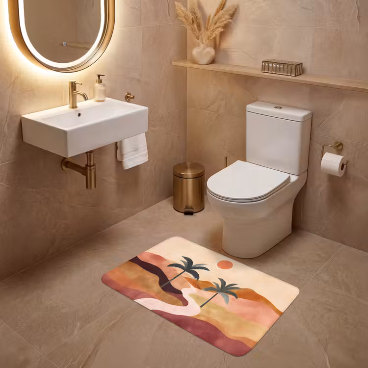 Wc Mat - Heuvels - Palmbomen - Abstract — 4
