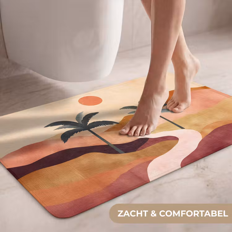 Wc Mat - Heuvels - Palmbomen - Abstract — 7