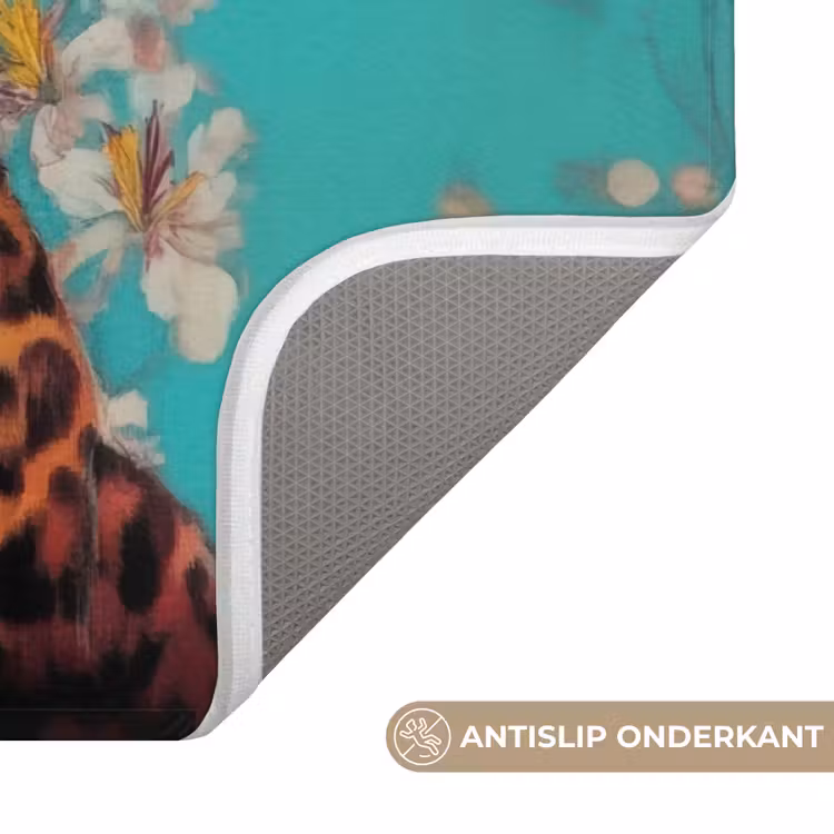 Wc Mat - Luipaard - Bloemen - Kroon — 3