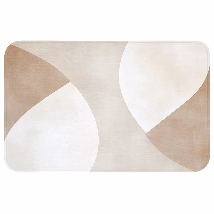 Wc Mat - Bruin - Japandi - Abstract — 1