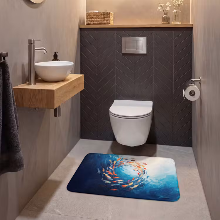 Wc Mat - Zee - Vissen - Kleurrijk - Dynamisch — 2