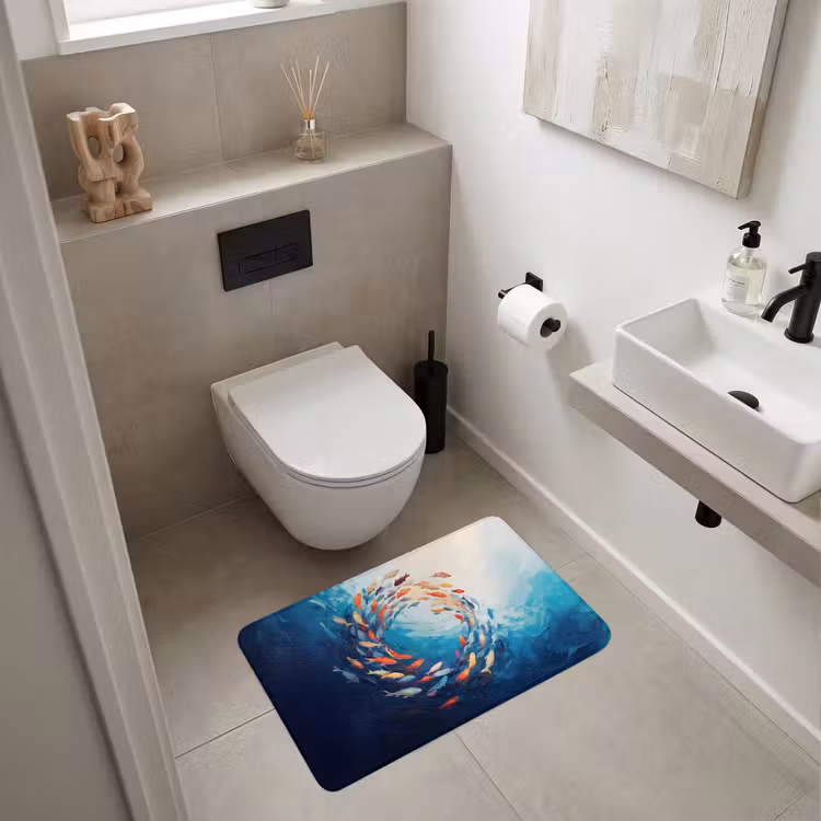 Wc Mat - Zee - Vissen - Kleurrijk - Dynamisch — 6