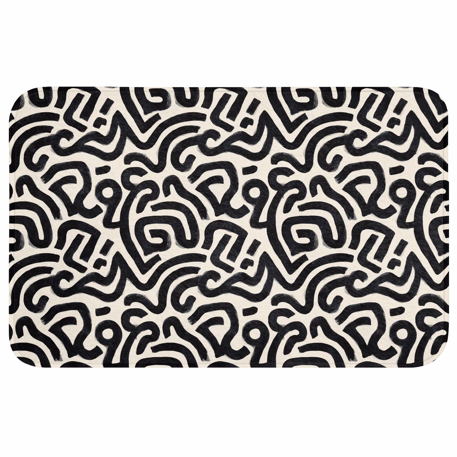 Wc Mat - Modern - Abstract - Zwart — 1