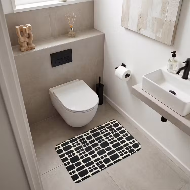 Wc Mat - Modern - Organisch - Zwart — 6