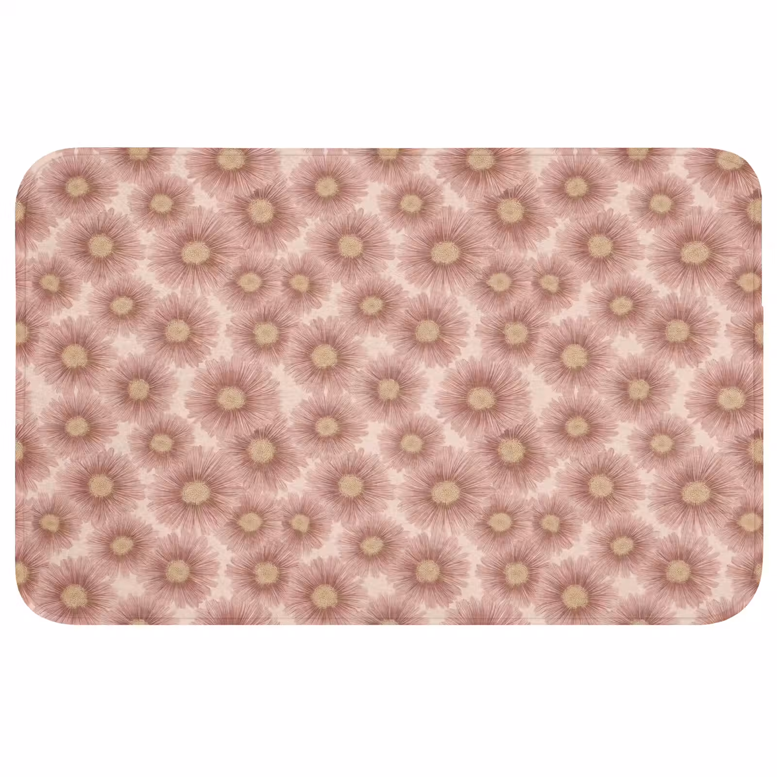 Wc Mat - Gerbera - Bloemen - Roze — 1