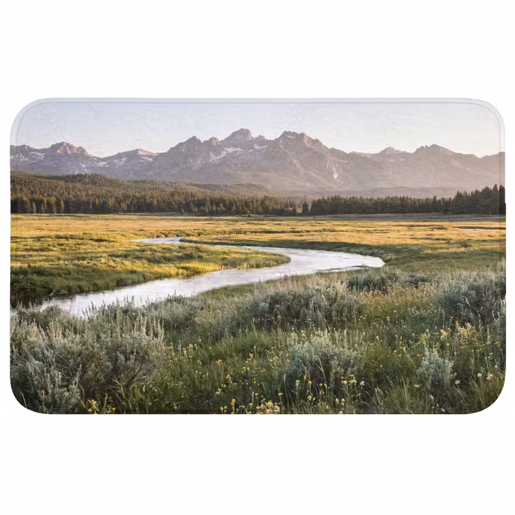 Wc Mat - Berglandschap - Rivier - Bos — 1