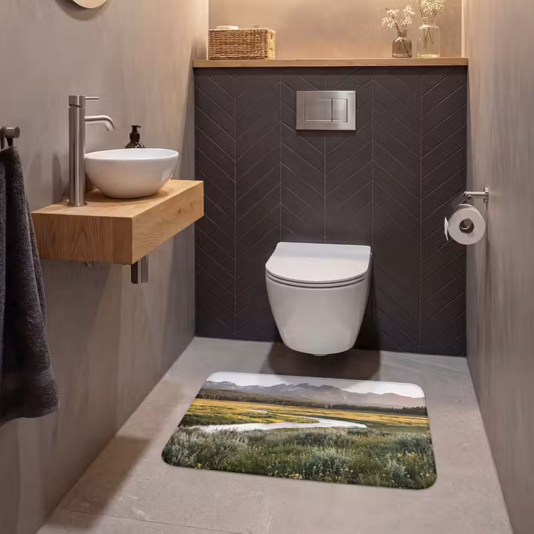 Wc Mat - Berglandschap - Rivier - Bos — 2