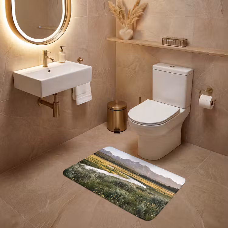 Wc Mat - Berglandschap - Rivier - Bos — 4