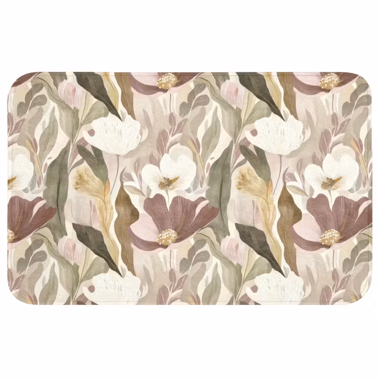 Wc Mat - Bloemen - Aquarel - Kleurrijk