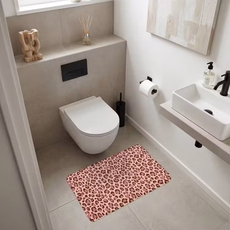 Wc Mat - Luipaard - Patroon - Roze — 6