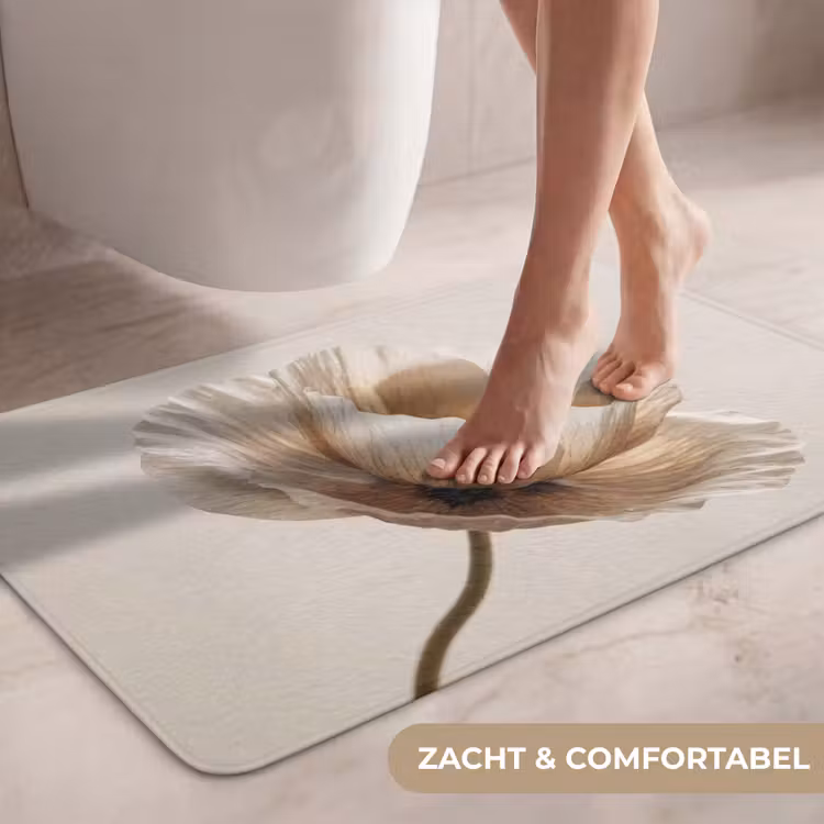 Wc Mat - Bloem - Beige - CrÃ¨me — 7