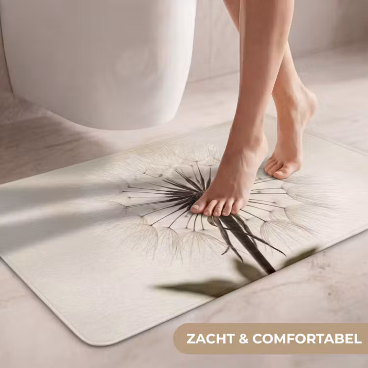 Wc Mat - Paardenbloem - Minimalistisch - Wit — 7