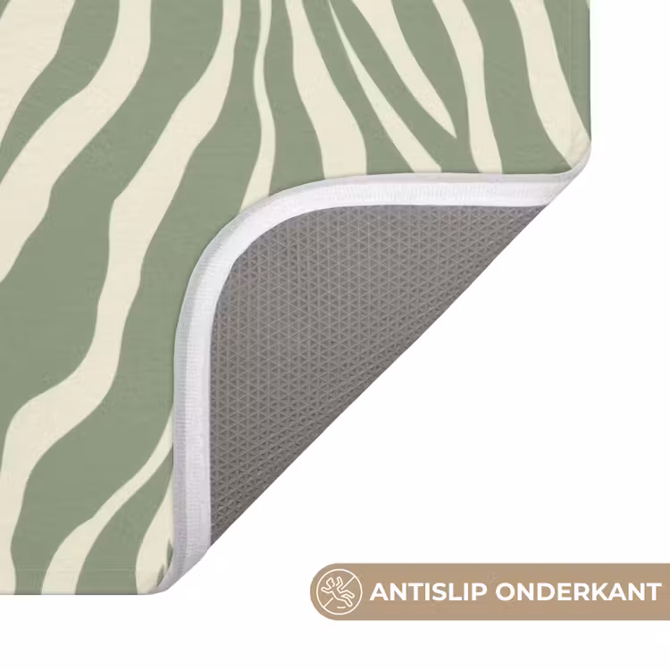 Wc Mat - Zebra - Motief - Groen — 3
