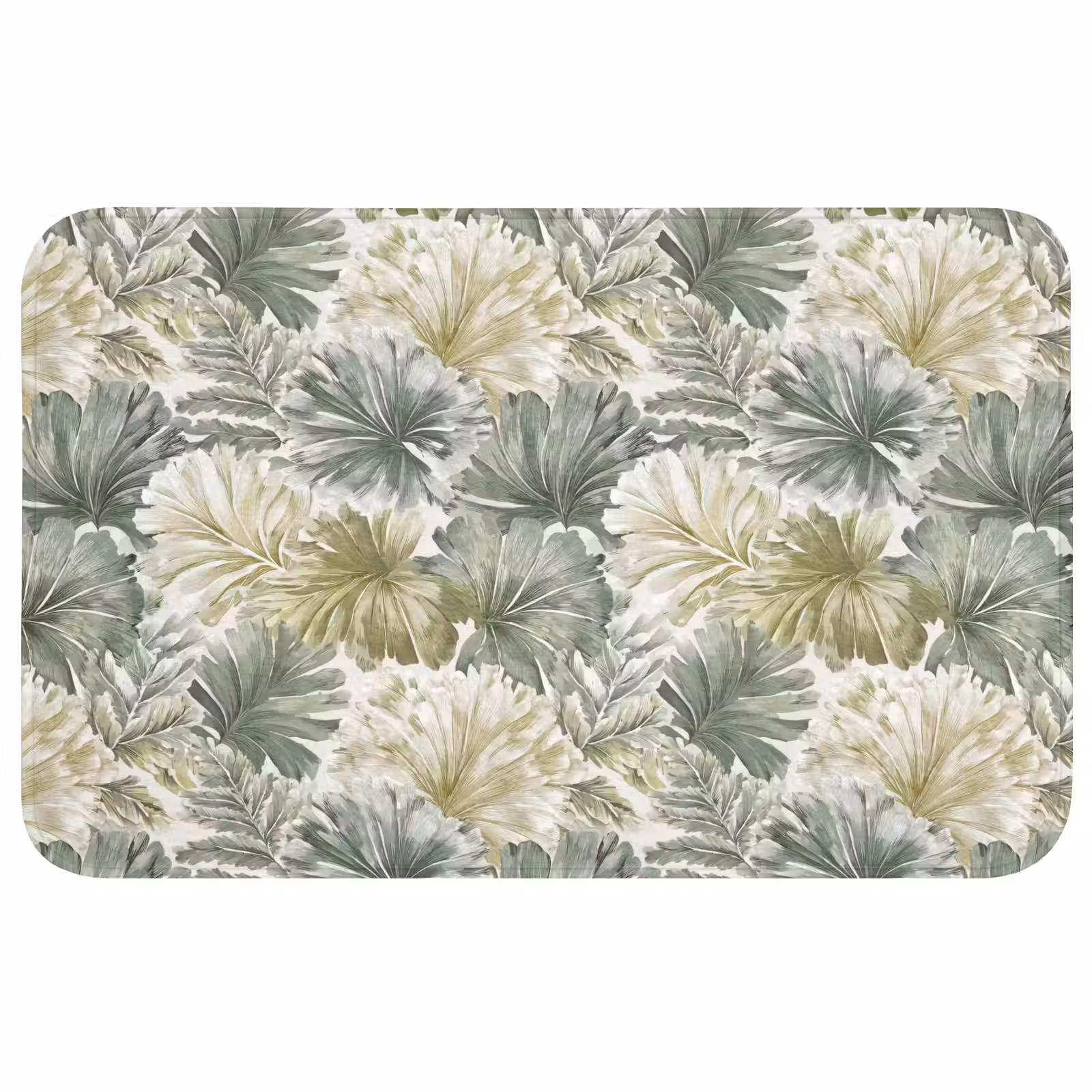 Wc Mat - Bladeren - Botanisch - Groen — 1
