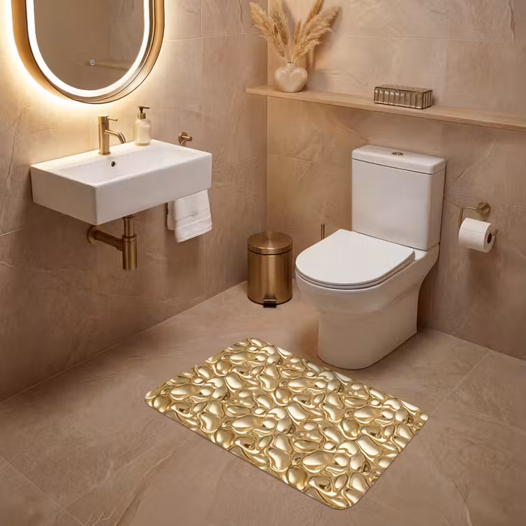 Wc Mat - Abstract - Modern - Goud — 4
