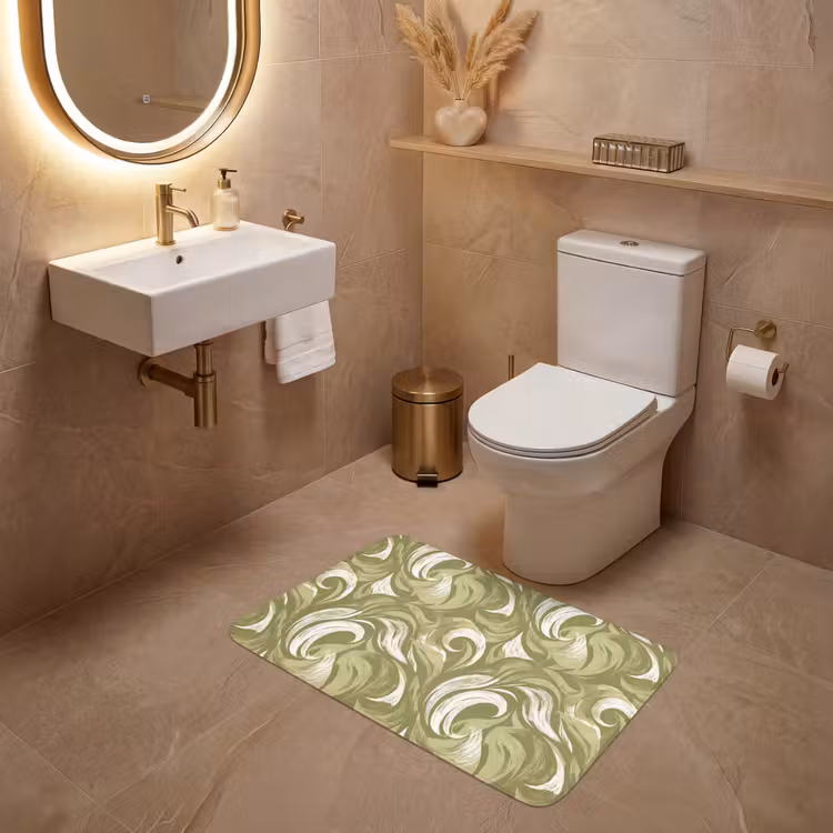 Wc Mat - Abstract - Textuur - Groen — 4