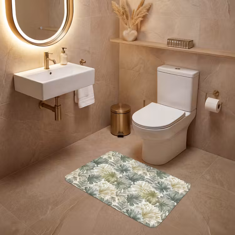 Wc Mat - Bladeren - Botanisch - Groen — 4