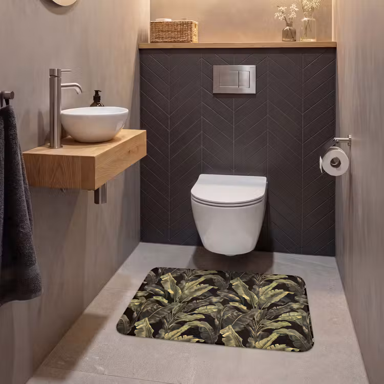 Wc Mat - Botanisch - Bladeren - Groen — 2