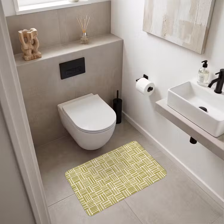 Wc Mat - Vlecht - Patroon - Groen — 6