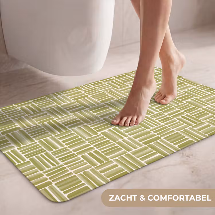 Wc Mat - Vlecht - Patroon - Groen — 7