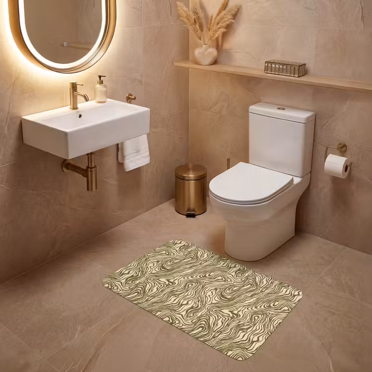 Wc Mat - Abstract - Marmer - Groen — 4
