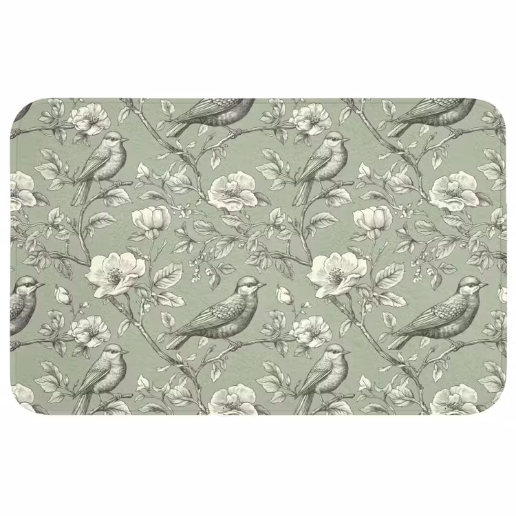 Wc Mat - Klassiek - Botanisch - Groen — 1