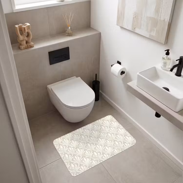 Wc Mat - Barok - Patroon - Beige — 6
