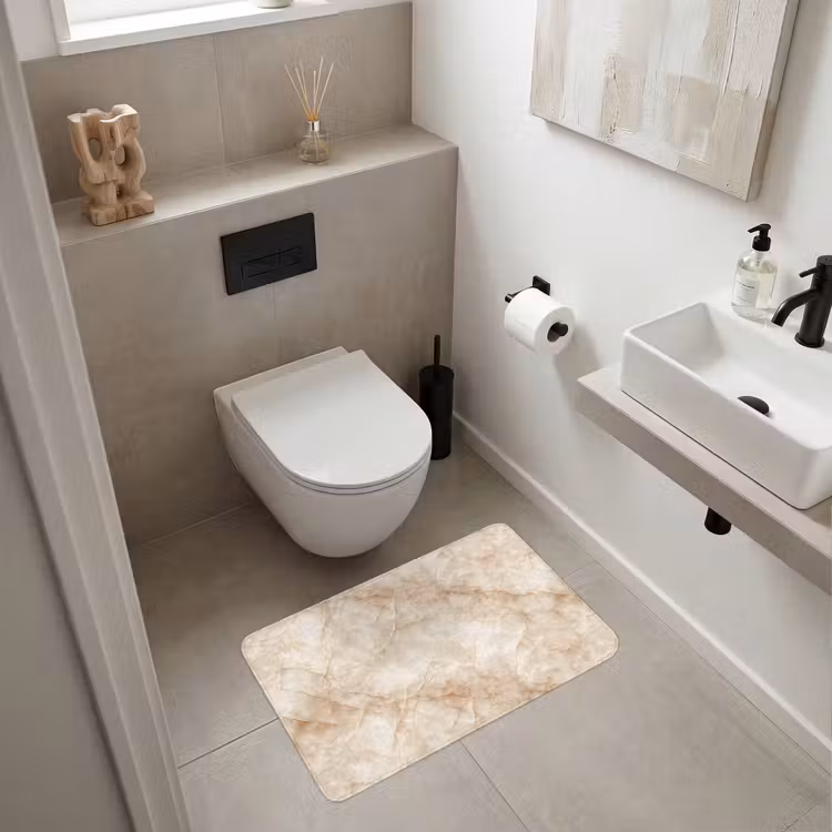 Wc Mat - Kristalstructuur - Bruin - Marmer — 6