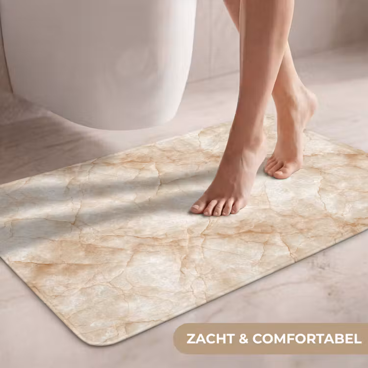 Wc Mat - Kristalstructuur - Bruin - Marmer — 7
