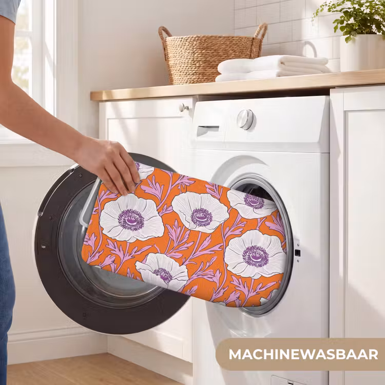 Wc Mat - Bloemen - Grafisch - Oranje — 5