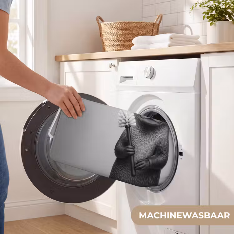 Wc Mat - Otter - Wc-borstel - Bril - Zwart - Wit — 5