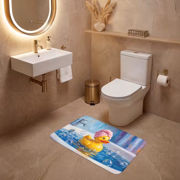 Wc Mat - Creatief - Badeend - Kleurrijk — 4