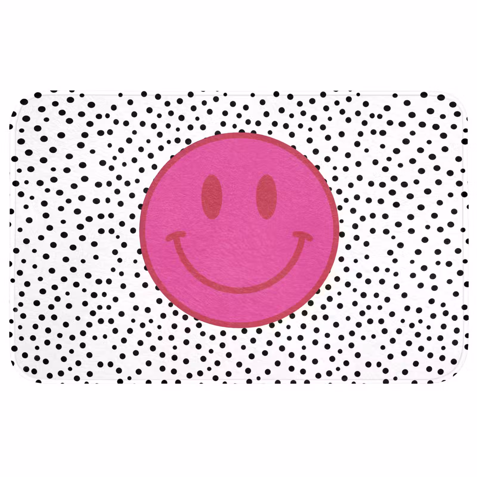 Wc Mat - Smiley - Roze - Stippen — 1