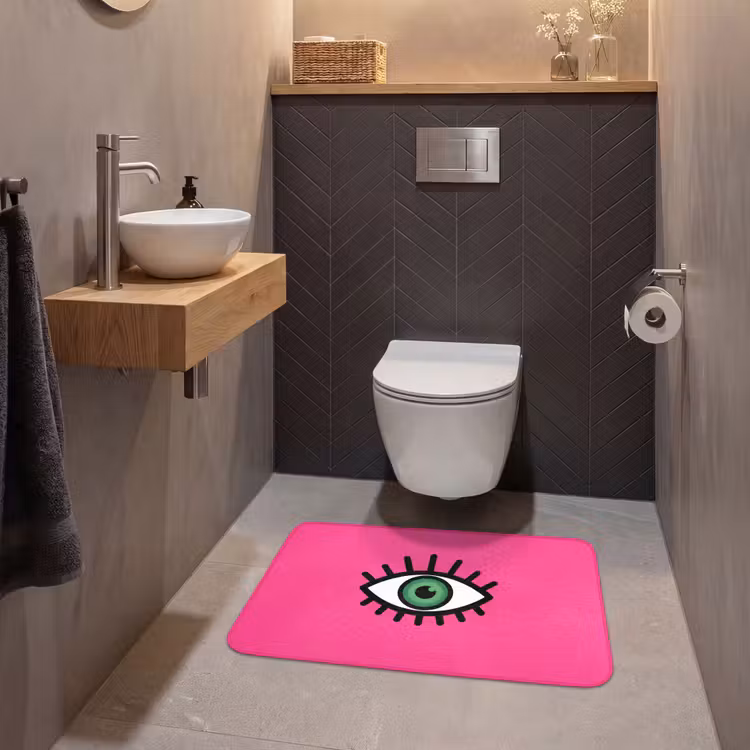 Wc Mat - Minimalistisch - Oog - Roze — 2
