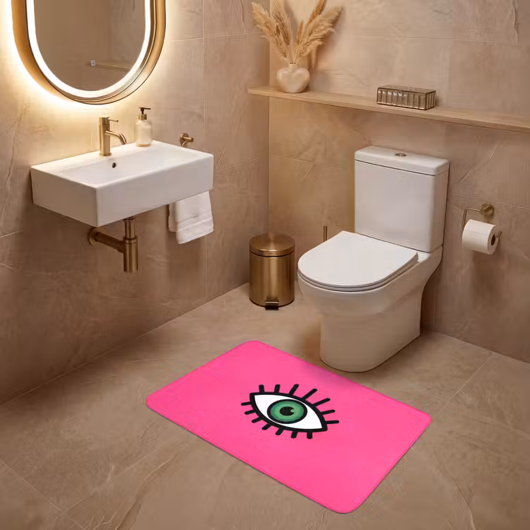 Wc Mat - Minimalistisch - Oog - Roze — 4
