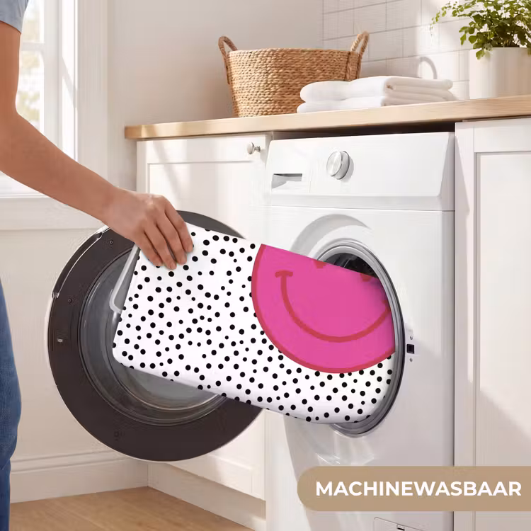 Wc Mat - Smiley - Roze - Stippen — 5